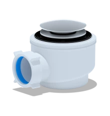 Сифон для душевого поддона 1 1/2*50/60 хром, клик-клак, грибок, ANI PLAST