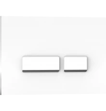 Кнопка смыва IBERICA BLANCA CRYSTAL-R стекло, белый глянцевый (IB.B022.001.00)