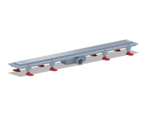 "Бимс"Трап пластиковый линейный 850Х62,диаметр выпуска 40мм,решетка нержавеющая сталь,глянец