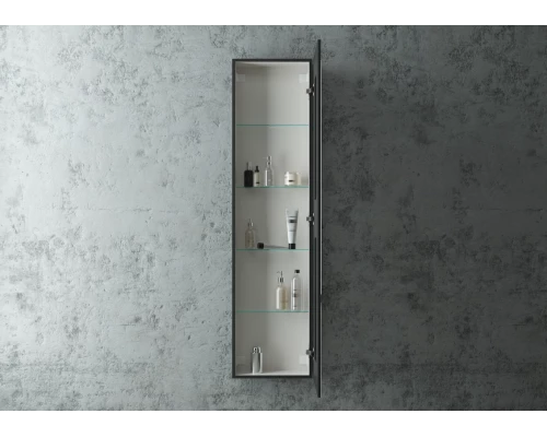 Зеркало-шкаф Mirror Box black Led 400х1600