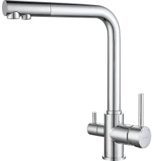 GF Смеситель для кухни, Г-обр. D-35мм с краном питьевой воды (хром)
