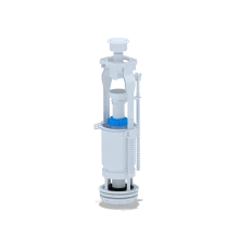 Арматура спускная эконом пластик белая кнопка, ANI PLAST