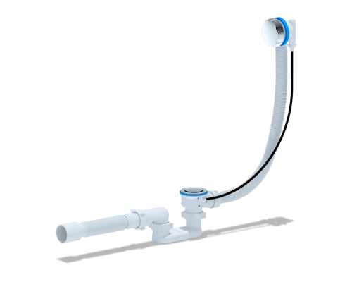 Перелив п/а с сифоном плоский 520 мм (пластик), ANI PLAST
