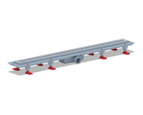 Трап РИФ пластиковый линейный 850Х62, диаметр выпуска 40мм,комб. гидрозатвор.,решетка нерж.,мат