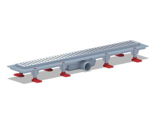 "Бимс"Трап пластиковый линейный 650Х62,диаметр выпуска 40мм,решетка нержавеющая сталь,глянец ANIPLAS