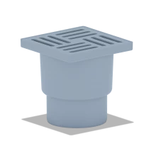 Трап сухой, вертикальный выпуск 110 н/рег. с решеткой из пластика 150х150 , ANI PLAST