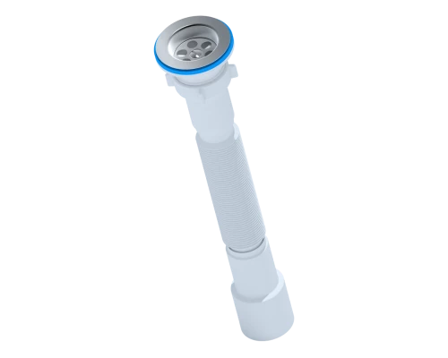 ANI Сифон гофрированный 1 1/2"*40/50 (длина мин-400мм., макс-800мм., длина винта-70мм., нерж. решетк