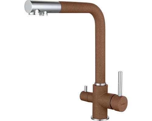 GF Смеситель для кухни, Г-обр. D-35мм с краном питьевой воды (терракот)