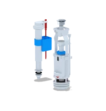 Набор с ниж. подв.3/8 пластик,     кнопка хром, ANI PLAST