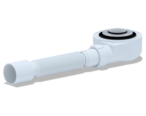 Сиф. для душ. под.1 1/2**50 h=55mm с г/т 375 хром, клик-клак (сетка), ANI PLAST