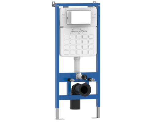 Комплект 2в1 IBERICA BLANCA инсталляция SILENCIO, кнопка смыва ESTI-O хром глянцевый (IB001.823)