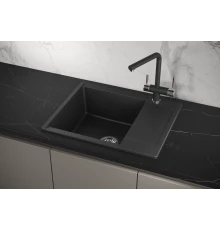 Кухонная мойка GRANULA (6202, ЧЕРНЫЙ)