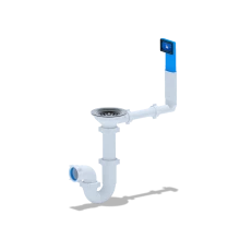 Сифон Ани 3 1/2"*40 прямоточный с переливом мойки, ANI PLAST