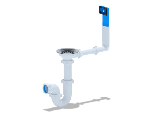 Сифон Ани 3 1/2"*40 прямоточный с переливом мойки, ANI PLAST