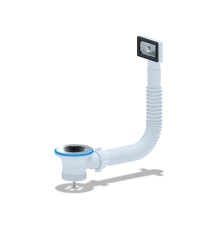 ANI Перелив гибкий Ани для мойки 1 1/2" спрямоуг.верт. корпусом ANI PLAST