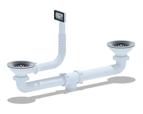 Набор для двойного сифонас выпуском 3 1/2", ANI PLAST