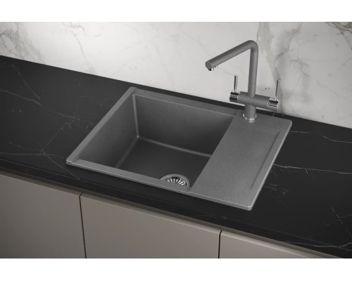 Кухонная мойка GRANULA (6202, ГРАФИТ)