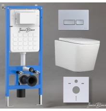 Комплект 3в1 IBERICA BLANCA инсталляция SILENCIO, унитаз TOLEDO ALTO белый, кнопка смыва ESTI-R хром матовый (IB001.TLA.234.214)