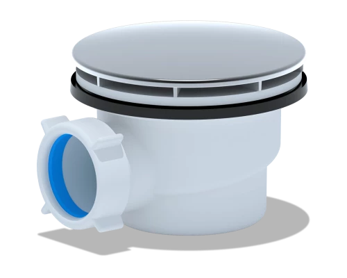 Cифон для душевого поддона 1 1/2*90 h65(вальцовка), ANI PLAST