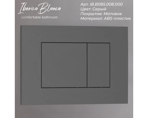 Комплект 2в1 IBERICA BLANCA инсталляция SILENCIO, кнопка смыва ESTI-S серый матовый (IB001.856)