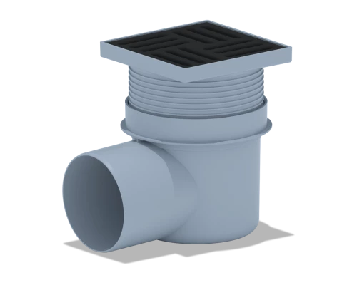 Трап регулир. горизонтальный вып.110 решетка чугун 15*15 , ANI PLAST