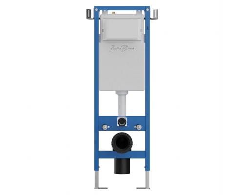 Комплект 2в1 IBERICA BLANCA инсталляция SILENCIO MINI, кнопка смыва ESTI-O черный матовый (IB.001M.822)