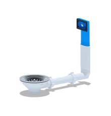 Перелив жесткий Ани для мойки 3 1/2" спрямоуг.верт. корпусом, ANI PLAST