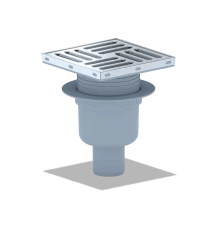 Трап верт.вып.50 регул. с реш. 15х15 металл. сухой ANI PLAST