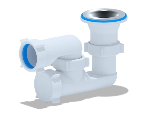 ANI Сифон для душевого поддона 1 1/2"*40мм., регулируемый, ANI PLAST