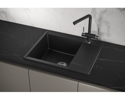Кухонная мойка GRANULA (6202, ШВАРЦ)