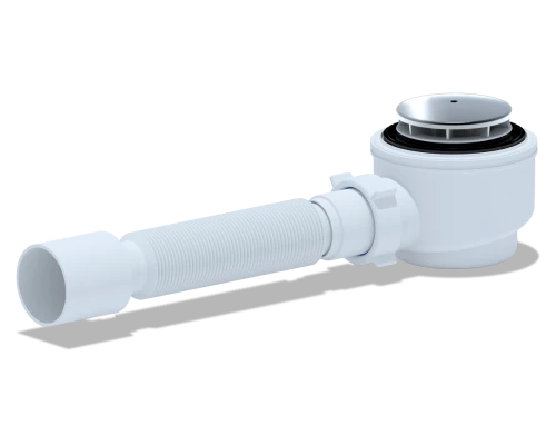 Сиф. для душ. под.1 1/2**50/60 с гибкой тр. 375*40/50 хром, ANI PLAST