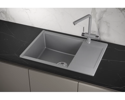 Кухонная мойка GRANULA (7003, АЛЮМИНИУМ)