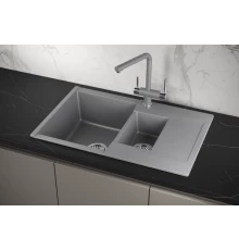 Кухонная мойка GRANULA (7808, АЛЮМИНИУМ)