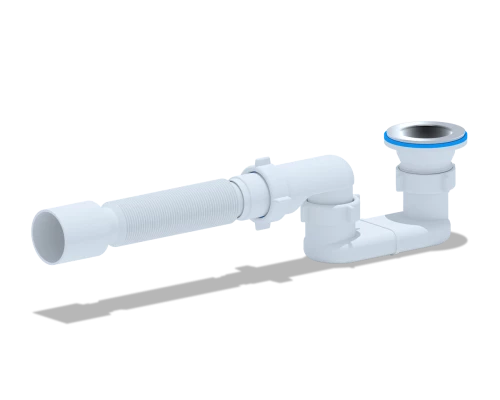 ANI Сифон для душевого поддона 1 1/2"*40мм. с гибкой трубой 40х50мм., ANI PLAST