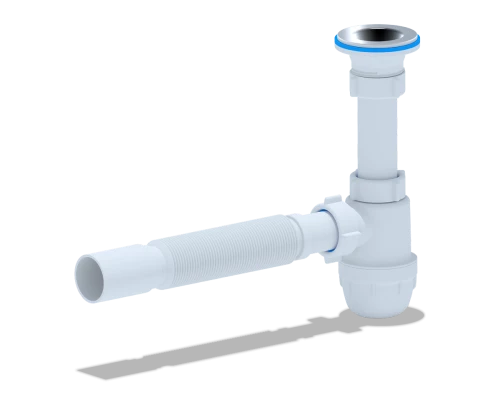 Сифон Ани 1 1/4"* 32 "Юнг" с с гибкой трубой 32*40, ANI PLAST