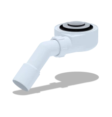 Сифон для душевого поддона 1 1/2*50 h=55mm, хром, клик-клак,  с переходной трубой45°40*50, ANI PLAST