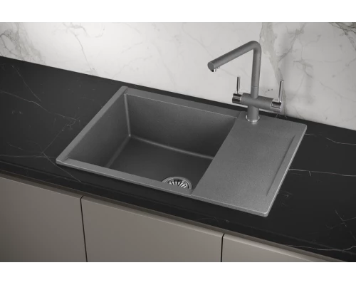 Кухонная мойка GRANULA (7003, ГРАФИТ)
