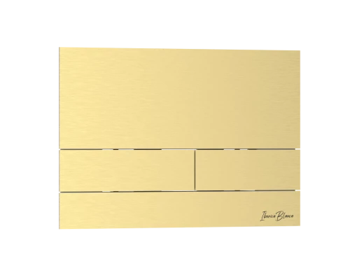 Комплект 3в1 IBERICA BLANCA инсталляция SILENCIO MINI, унитаз BURGOS ALTO белый, кнопка смыва INOX-S золото матовое (IB.001M.BRA.234.1603)