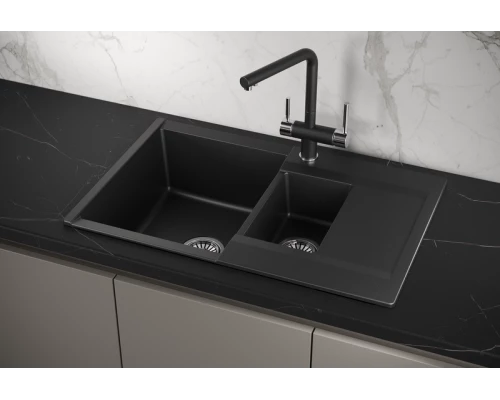 Кухонная мойка GRANULA (7808, ШВАРЦ)