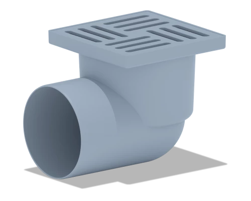 Трап гориз.вып.110 н/рег. cрешеткой из пластика 15х15, ANI PLAST