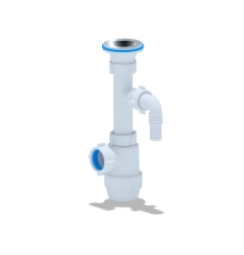 Сифон Ани 1 1/4"* 32 "Юнг" с отводом для стиральной машины, ANI PLAST