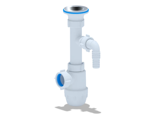 Сифон Ани 1 1/4"* 32 "Юнг" с отводом для стиральной машины, ANI PLAST