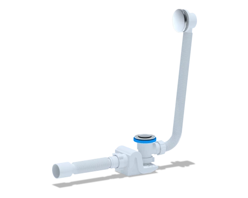 Сифон Ани "Бриг" для ванны клик-клак, сетка, с вып/пер. плоский с трубой 40/50 ANI PLAST