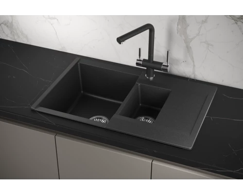 Кухонная мойка GRANULA (7808, ЧЕРНЫЙ)