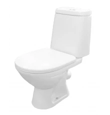 СКАНДИ ЛЮКС Унитаз-компакт, косой вып., сиденье микролифт., с 2-х реж. арм., белый ROSA