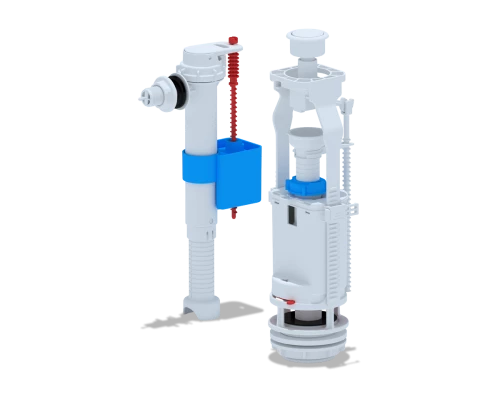 Набор с бок.подводкой 1/2 пластик кнопка белая, ANI PLAST