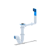 Сифон Ани 1 1/2"*40 прямоточный с переливом мойки, ANI PLAST