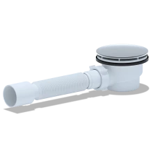 Cифон для душевого поддона 1 1/2*90 h65 c гибкой трубой 375*40*50(вальцовка), ANI PLAST