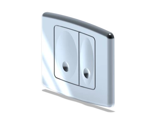 Клавиша для системы скрытой установки унитаза глянц. хром, овал, ANI PLAST