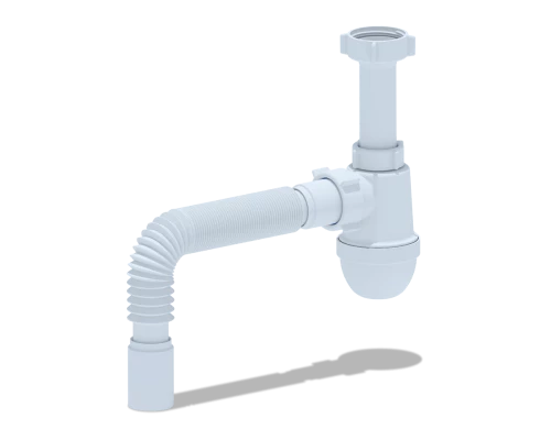 Сифон Ани 1 1/2"* 40без выпуска  с г/тр.40х40, ANI PLAST